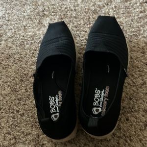 Black espadrilles. Bob’s- memory foam